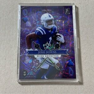 Josh Downs Rookie Stacked Deck 4/4 Football Card